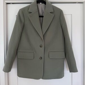 & Other Stories Sage Green Wool Coat